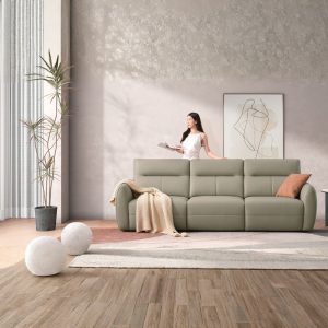 luxury power reclining leather sofa